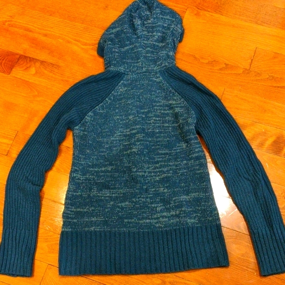Blue knit Columbia sweater - Picture 4 of 4